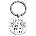 LParkin I Hope Your Day Is Nice As My Butt Keychain Thoughtful Gifts for Men Cute Boyfriend Thinking of You Detalles Para Regalar a Tu Novio