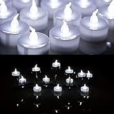 AGPtek® 24 PCS LED Tealights Battery-Operated flameless Candles Lights For Wedding Birthday Party - White
