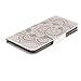 Urvoix for iPhone 7 / iPhone 8 Case, Card Holder Stand Leather Wallet Case - White Flower Flip Cover for 4.7