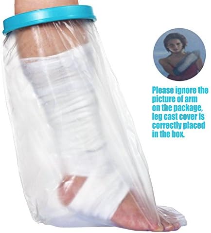 Eurybia Adult Short Leg Cast Cover, Bandage Protector, Adult Clear Waterproof Leg Cast Protector, 25 Inches