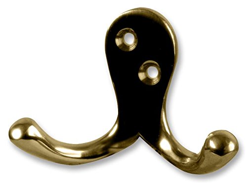 Duratool D00885 Double Polished Brass Hook, 5 Pack — image 1