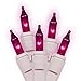 Vickerman 100 Lights Purple White Wire End Connecting Lock Set with 4-Inch Spacing and 33-Feet Length, Comes in Box