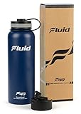 Stainless Steel Insulated Water Bottles: Large Vacuum Sealed Powder Coated Metal Thermos for Kids and Adults - Sports  Bottle with Double Wall Insulation - Drinks Stay Cold or Hot for Hours - 40 Oz   