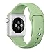 Apple Watch Band, HuanlongTM 38mm New Soft Silicone Sport Style Replacement Iwatch Strap for Apple Wrist Watch (Light Green 38mm S/M)