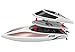 RC Boat, KINGBOT H102 2.4GHz High Speed (40KM/H)Remote Control Electric Racing Boat Automatically 180 Degree Flipping Transmitter
