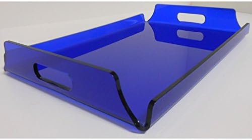 fimel Tray in Coloured plexiglass Size 44 x 30 cm Thickness 5 mm blue