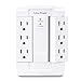 CyberPower CSB600WS Essential Surge Protector, 900J/125V, 6 Swivel Outlets, Wall Tap