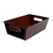 The Lucky Clover Trading Brown Faux Leather Utility Tray, Large, 15