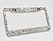 Carfond Luxury Handcrafted 14 Facets SS20 Premium Glass Crystal Diamond Stainless Steel License Plate Frame Bonus Matching Screws Caps (Luxury Crystal)