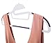 Popular Design Products 10 pc Premium Quality Easy-On Clothes Hangers - White with Purple Non-Slip Pads - Space Saving Thin Profile - for Shirts, Pants, Blouses, Scarves – Strong Enough for Coats