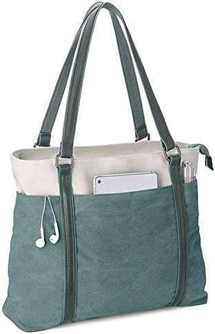 Suhua Women’s Tote Bag, Multi-functional, Large Capacity, Plain, Shoulder Bag, Canvas, 2-Way, Lightweight, Commuting to Work or School, Handbag
