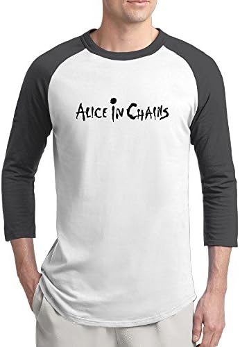 Alice In Chains Logo Black Raglan Sleeves T Shirt For Men - S