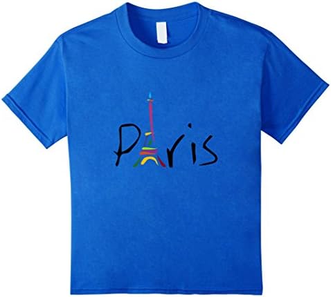 Kids I love Paris- Paris tshirt 12 Royal Blue