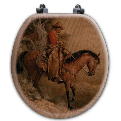 Long Road Home Oak Round Toilet Seat