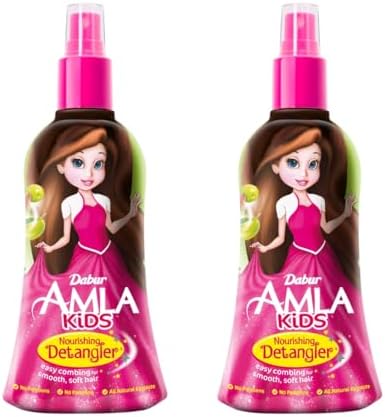 Dabur Amla Nourishing Kids Detangler – 200 Ml, Mit Amla, Olive & Mandel, Für Glattes, Weiches Kinderhaar, Ohne Parabene