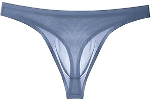 1PCS Men’s Ice Silk Underwear Low Rise Briefs See-through Ultra-thin Underpants M-XXL