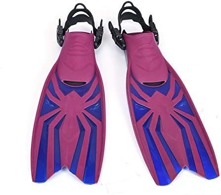 Professional Scuba Diving Fins Adult Adjustable Swimming Shoes Silicone Long Submersible Snorkeling Foot Monofin Diving Flippers L/XL New button blue