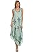 Sakkas 117 Watercolor Palm Tree Tank Caftan Short Dress - Seafoam - One Size