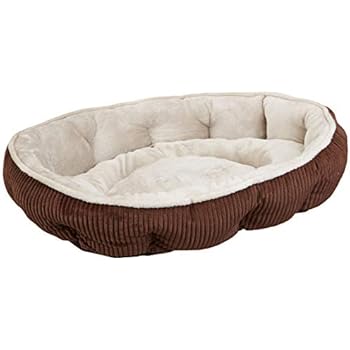 Pet Craft Supply Simple Sleeper Self Warming Cute Calming Cat Bed with Ultra Soft Luxury Plush Including Refillable Catnip Pouch - Perfect for Indoor Cats