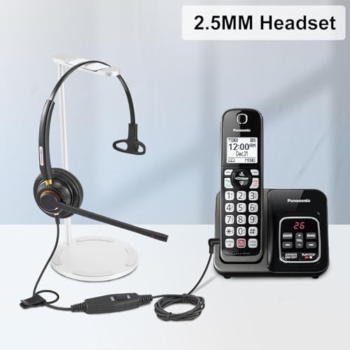 Phone Headset with Noise Canceling Mic Mute Switch Comfort