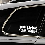 Rislobx 2pcs Hot Girls Hit Curbs Car Stickers Self
