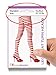 Red and White Striped Tights Candy Cane Elf Tights Christmas Pantyhose Stockings for Women - Standard Size