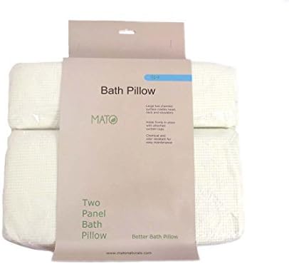 Mato Luxury Soft Extra Large Spa Bath Pillow for Bathtub, Hot Tub, Jacuzzi with Heavy Duty Suction Cup 16" x 12.5"