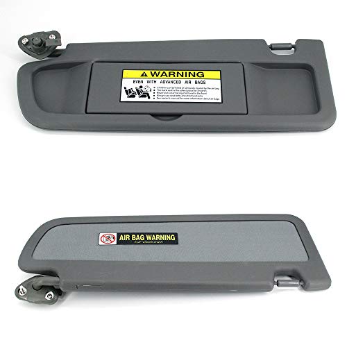 ustar Sun Visor Left Driver Side Fit for Honda Civic 2006 2007 2008 Without Vanity Light Replacement Part #83280-SNA-A01ZA (Atlas Gray, 2006-2008) - Thumbnail 4