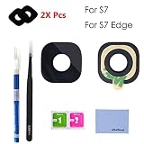 oGoDeal Back Rear Camera Glass Lens Cover Replacement Repair Kit for Samsung Galaxy S7/S7 Edge (2 Pack)