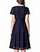 Noctflos Women's 1950s Vintage Lace Contrast V-neck Formal Cocktail Wrap Dress