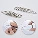 Riyidecor 18-Pack Metal Shower Hooks Chrome Stainless Steel Shower Curtain Rings for Bathroom Shower Curtain Rod Rustproof