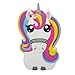 Rainbow Unicorn for iPhone 6 / 6S Case, XINSIR Cute 3D Cartoon Horse Soft Silicone Case Rubber Back Cover Skin for Apple iPhone 6s 4.7inch (White-colorful)