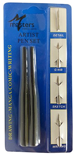 Memory Artists Calligraphy Pen Set with 2 Pen Holders & 4 Different Nibs