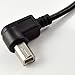 USB 2.0 B Female to Right Angle B Male Printer Short Extension Cable Adapter