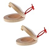 MagiDeal Kids Wooden Castanet Children Rhythm Musical Percussion Instrument Toy Pack of 2pcs