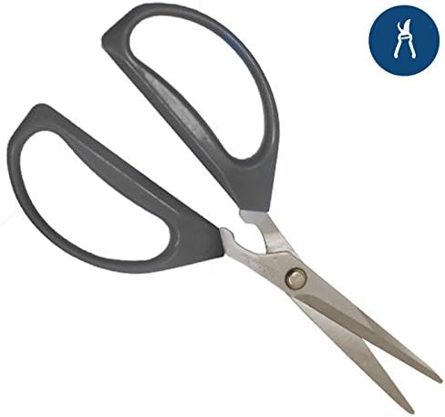 Piranha Pruner Bonsai Small Scissors, Shears Gardening Tools, Tree Cutter Trimmers, Straight Stainless Steel Blade, 60mm