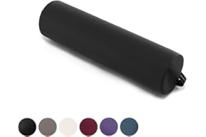 DR.LOMILOMI Massage Full-round Bolster Pillow 21.5" L X 5.5" W (Black, Small Full-round 611)