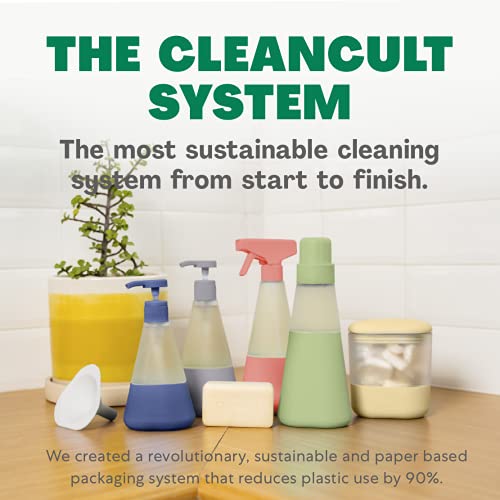 Cleancult Hand Soap Dispenser with Pump, Refillable Glass 12oz