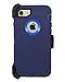 WallSkiN Turtle Series Cases for iPhone 7 / iPhone 8 (Only) Full Body Protection with Kickstand & Holster - Midnight (Navy Blue/Blue)