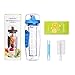 OMorc 32oz/900ml Sport Fruit Infuser Water Bottle, Toxin-Free, Shatter-Resistant and Impact-Resistant with Cleaning Brush, Ideal for Your Office and Home