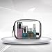 EL 2 Pack Clear Carry On Travel Toiletry Bag PVC Vinyl Zippered LuggageToiletry Carry Pouch Travel Cosmetic Makeup Bag (black)