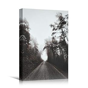 signwin Canvas Wall Art Foggy Trees Cool Dramatic...