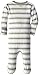 L'ovedbaby Unisex Baby Organic Snap Footie (Seafoam Stripe, 3-6m)
