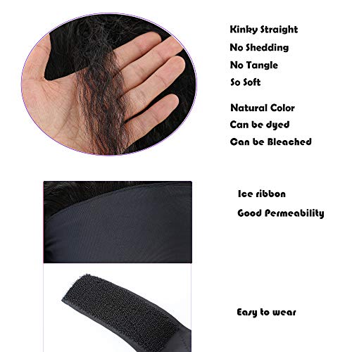 Kinky-Straight-Handband-Wigs-Italian-Yaki-Glueless-None-Lace-Front-Human-Hair-Wigs-for-Black-Women-Machine-Made-Wigs-150-Density-Natural-Color-16-inch-Handband-Kinky-Straight-Wigs