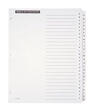 Amazon Com Office Depot Table Of Contents Customizable