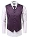 Mens 3 Pieces Solid Tuxedo Vest NeckTie and Handkerchief Set(28 Colors, XS-4XL)