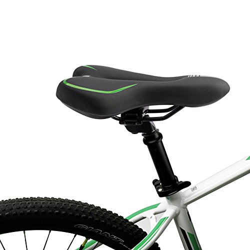WarmCare Gel Bike Saddle Mountain Bike Seat Breathable Comfortable Professional Bicycle Seat Pad with Central Relief Zone and Ergonomics Design Fit for Road Outdoor Indoor