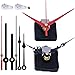 EMOON 2 Pack Wall Clock Movement Mechanism with 4 Pack Clock Hands, Silent Sweep Quartz Clock Motor Kit, for Clock Repair DIY Replacement, Custom Clock (Shaft Length 3/4 in)