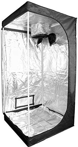 A1KINGDOM 32"x32"x63" Hydroponic Mylar Indoor Grow Tent with Observation Window,Removable Floor Tray and Solid Structure for Grow Light and Indoor Plant Growing