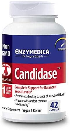 Enzymedica, Candidase, Yeast Balance, Dietary Supplement, Enzyme Support, 42 Capsules, Vegan, Gluten-Free, Soy-Free, Non-GMO